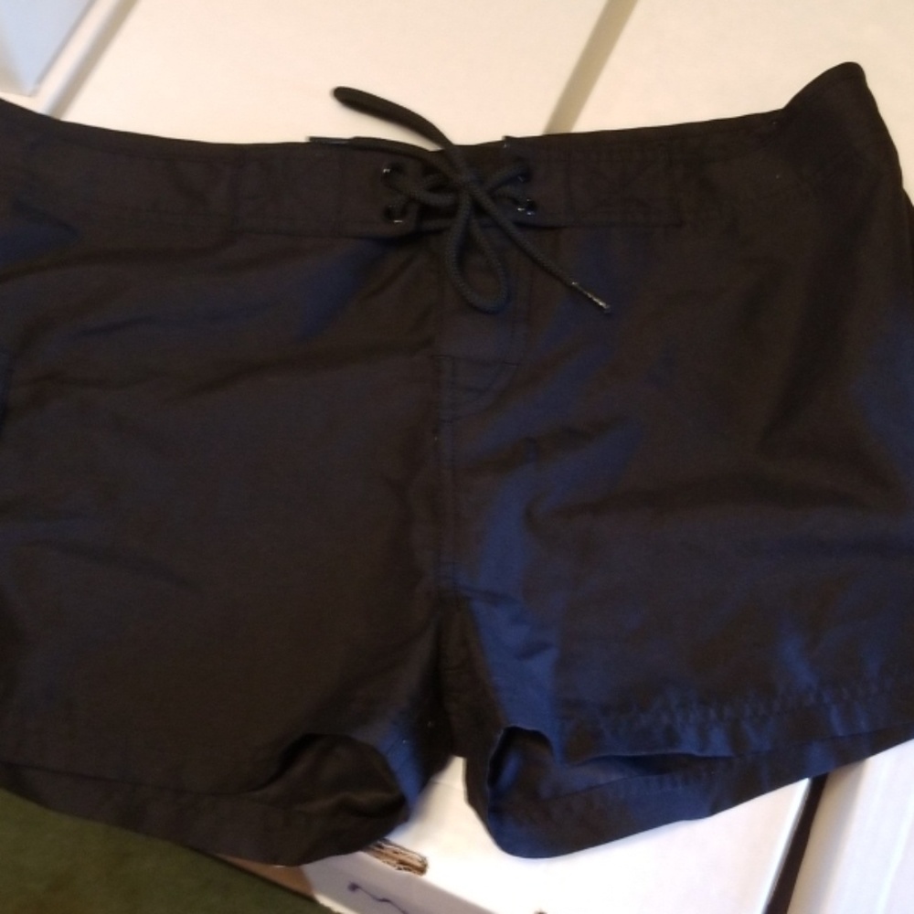 Black board shorts